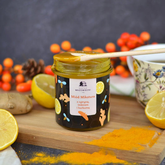Miód Mikstura z cytryną, imbirem i kurkumą
